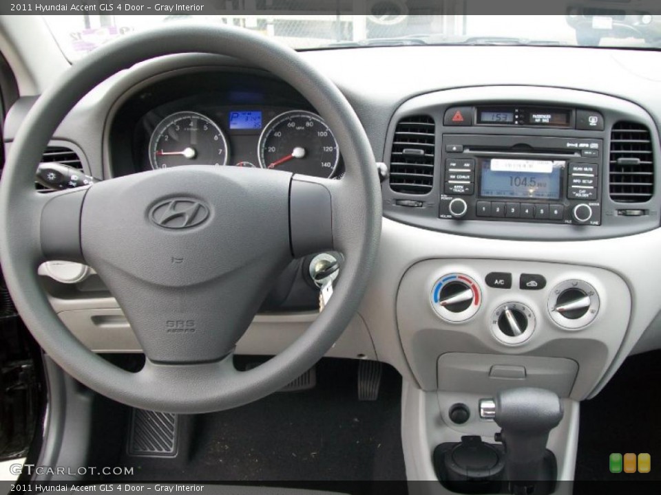 Gray Interior Dashboard for the 2011 Hyundai Accent GLS 4 Door #45428179