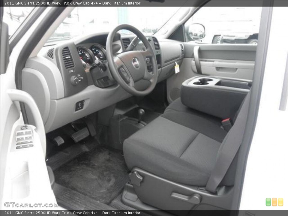 Dark Titanium Interior Prime Interior for the 2011 GMC Sierra 2500HD Work Truck Crew Cab 4x4 #45428635