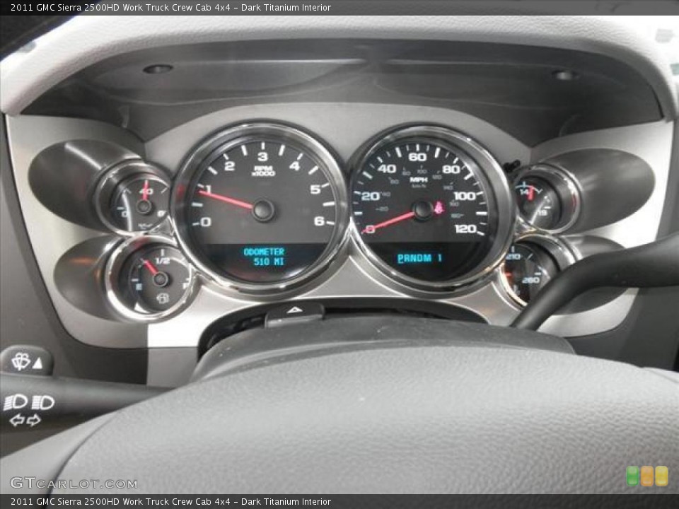 Dark Titanium Interior Gauges for the 2011 GMC Sierra 2500HD Work Truck Crew Cab 4x4 #45428662