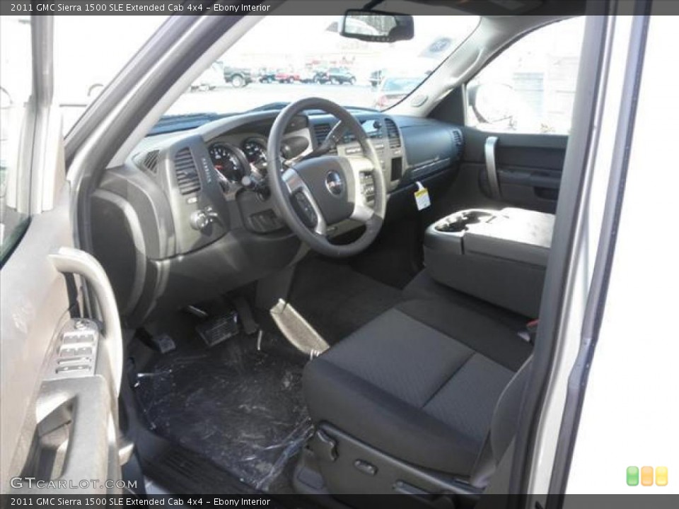 Ebony Interior Photo for the 2011 GMC Sierra 1500 SLE Extended Cab 4x4 #45428943