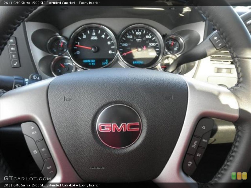 Ebony Interior Gauges for the 2011 GMC Sierra 1500 SLE Extended Cab 4x4 #45428963