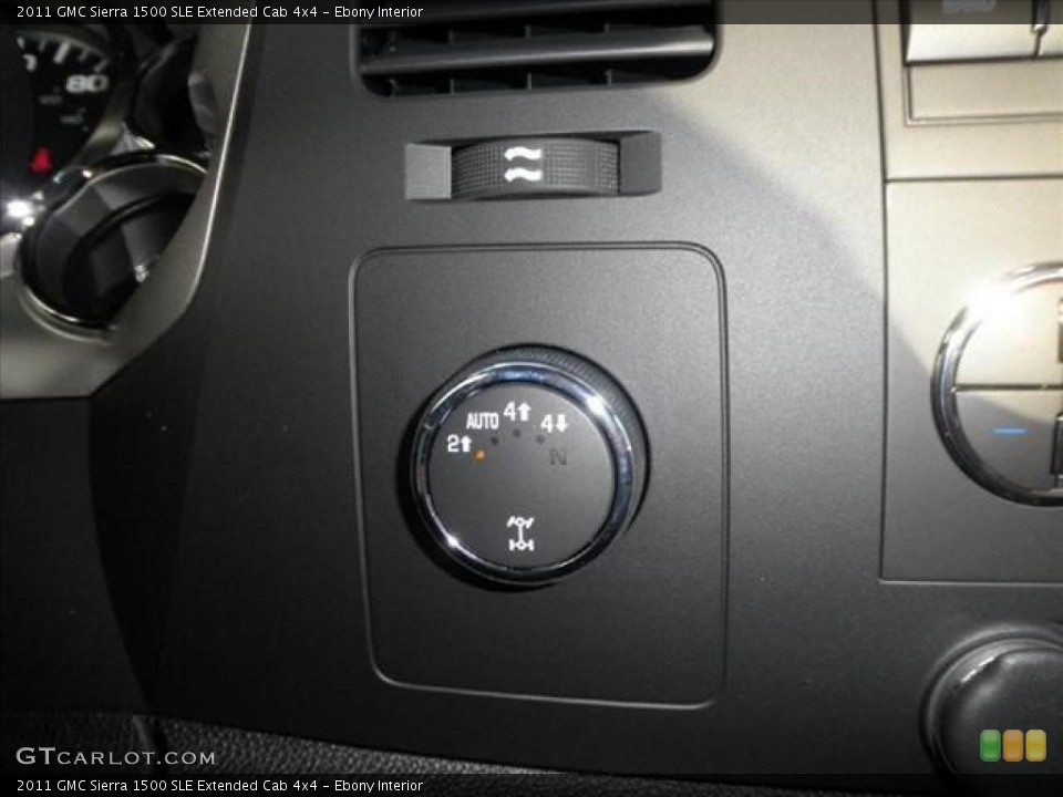 Ebony Interior Controls for the 2011 GMC Sierra 1500 SLE Extended Cab 4x4 #45428967