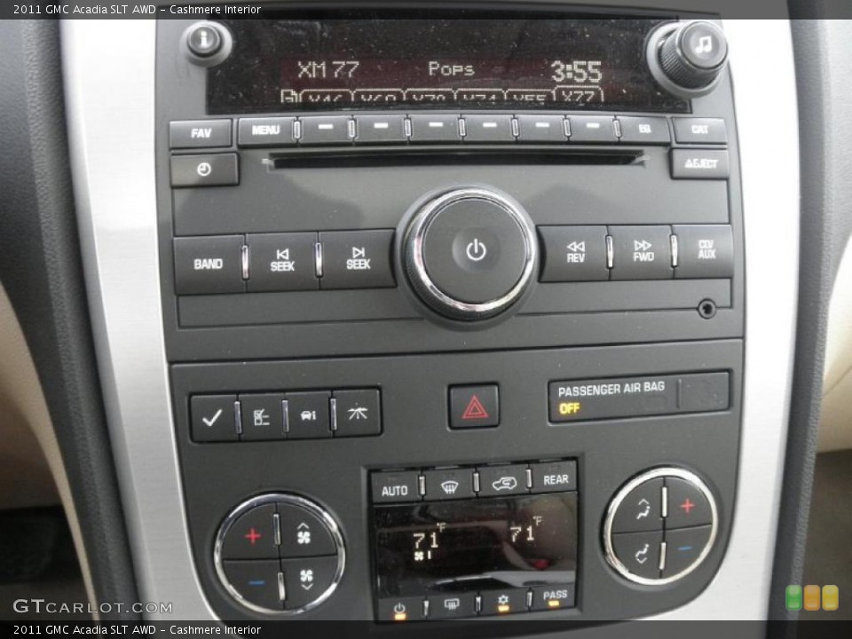 Cashmere Interior Controls for the 2011 GMC Acadia SLT AWD #45431692