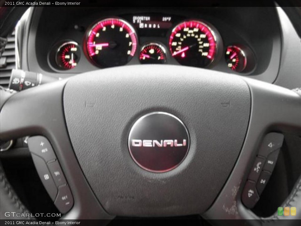 Ebony Interior Steering Wheel for the 2011 GMC Acadia Denali #45432433
