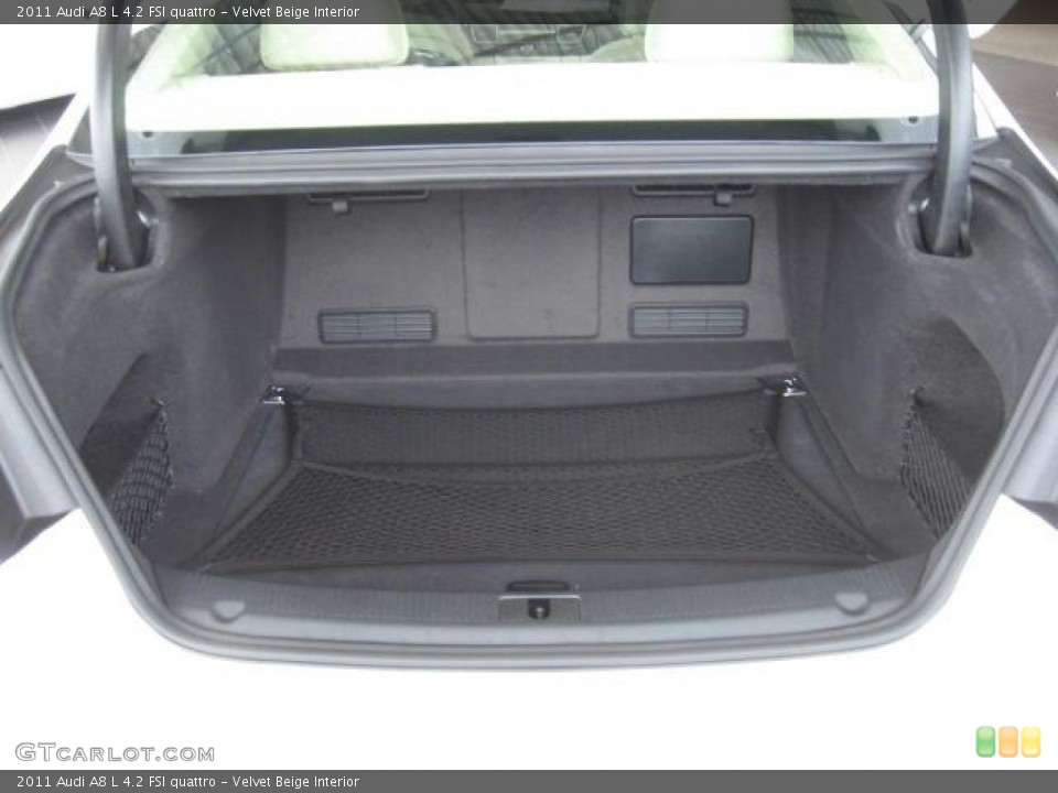 Velvet Beige Interior Trunk for the 2011 Audi A8 L 4.2 FSI quattro #45435654