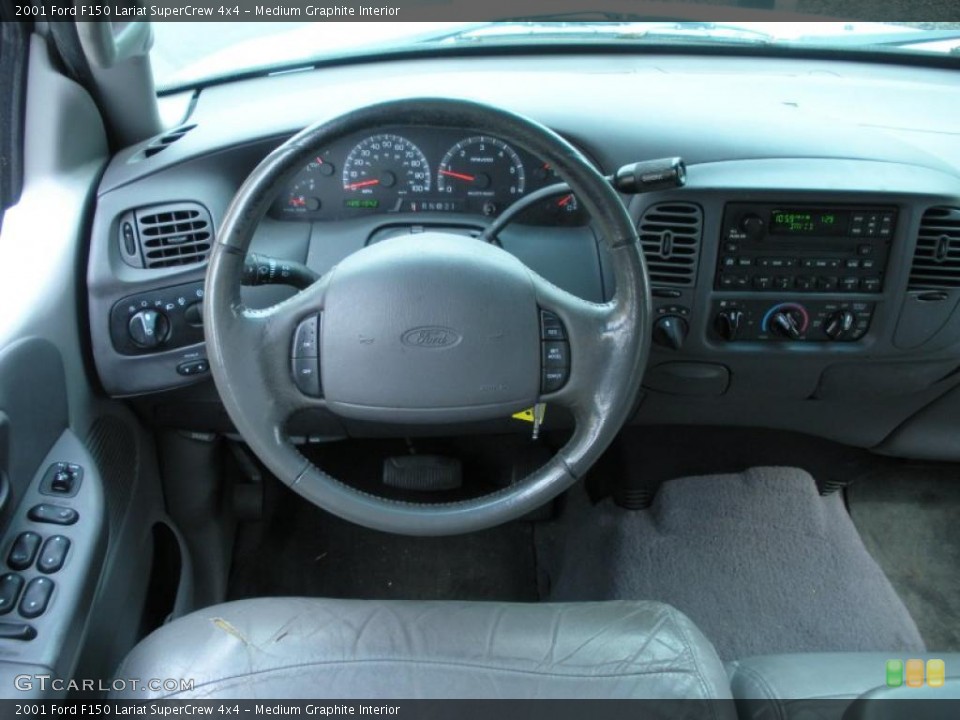 Medium Graphite Interior Steering Wheel for the 2001 Ford F150 Lariat SuperCrew 4x4 #45435697