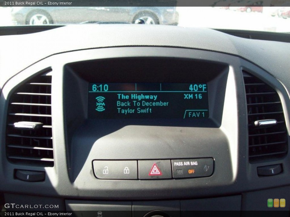 Ebony Interior Controls for the 2011 Buick Regal CXL #45436604