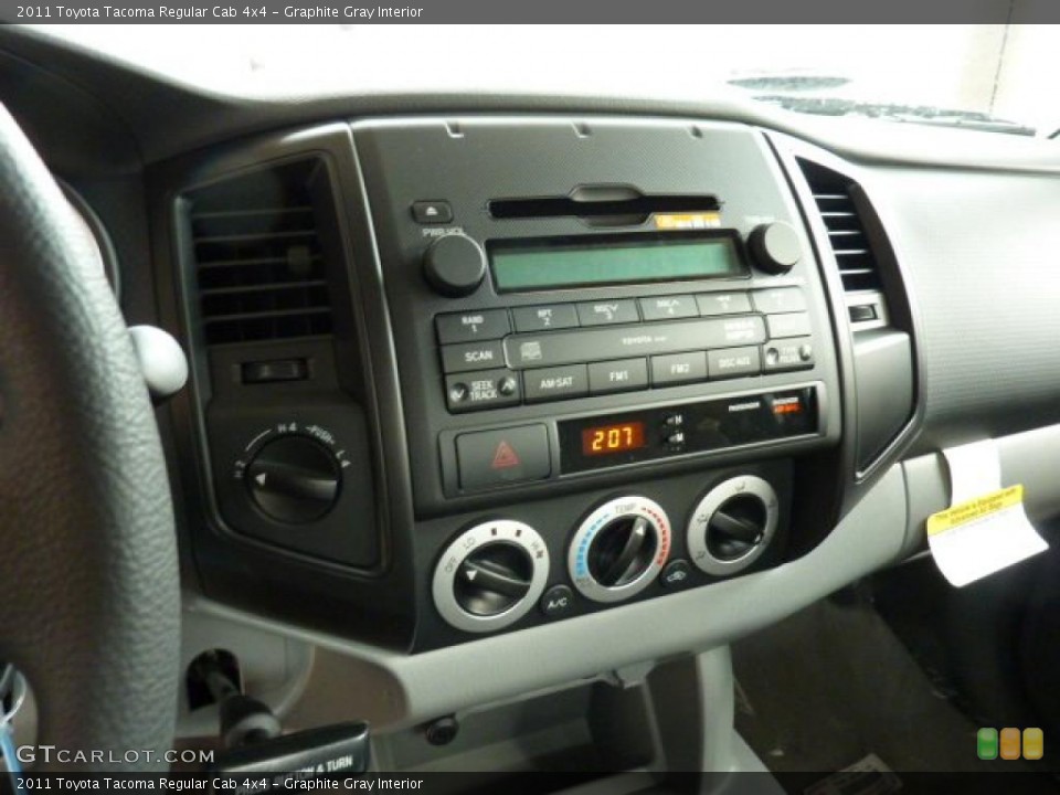 Graphite Gray Interior Controls for the 2011 Toyota Tacoma Regular Cab 4x4 #45441009