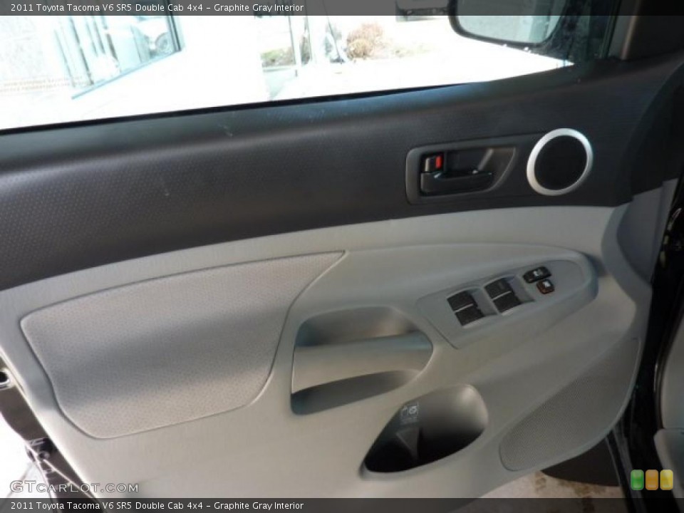 Graphite Gray Interior Door Panel for the 2011 Toyota Tacoma V6 SR5 Double Cab 4x4 #45445919