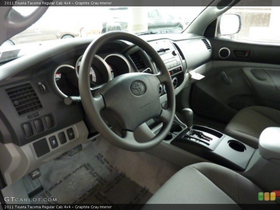 Graphite Gray Interior Prime Interior for the 2011 Toyota Tacoma Regular Cab 4x4 #45447355