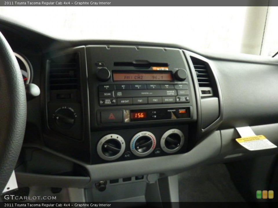 Graphite Gray Interior Controls for the 2011 Toyota Tacoma Regular Cab 4x4 #45447364
