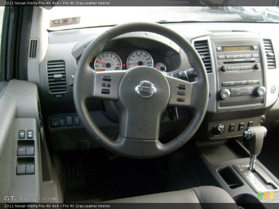 Pro 4X Gray Leather Interior Steering Wheel for the 2011 Nissan Xterra Pro-4X 4x4 #45456056