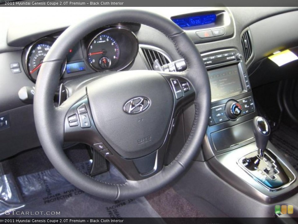 Black Cloth Interior Steering Wheel for the 2011 Hyundai Genesis Coupe 2.0T Premium #45457120