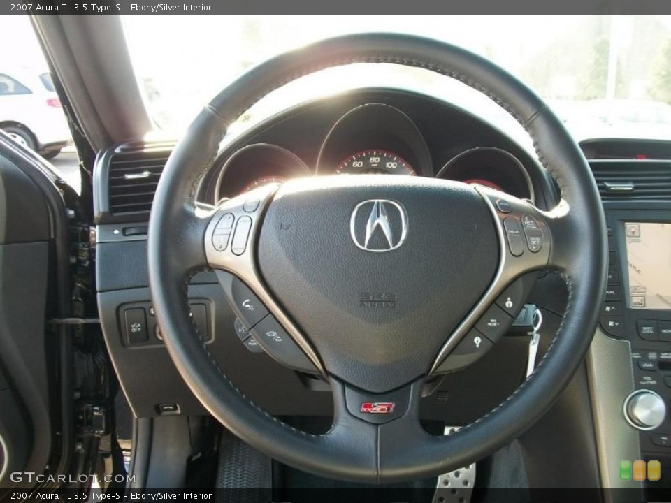 Ebony/Silver Interior Steering Wheel for the 2007 Acura TL 3.5 Type-S #45459293