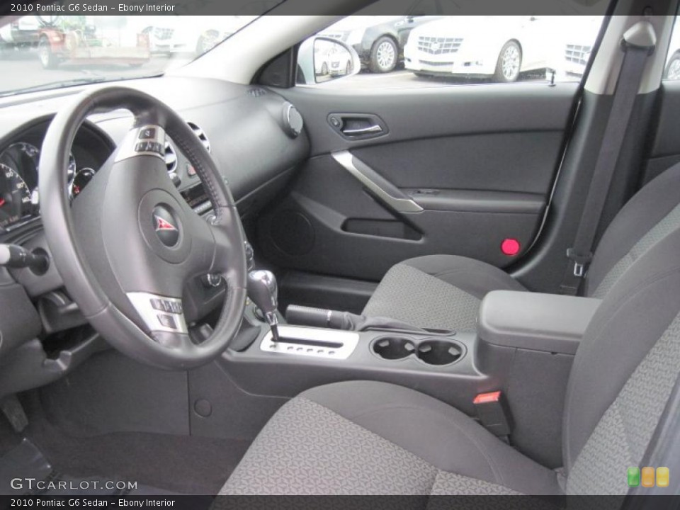Ebony Interior Photo for the 2010 Pontiac G6 Sedan #45459497