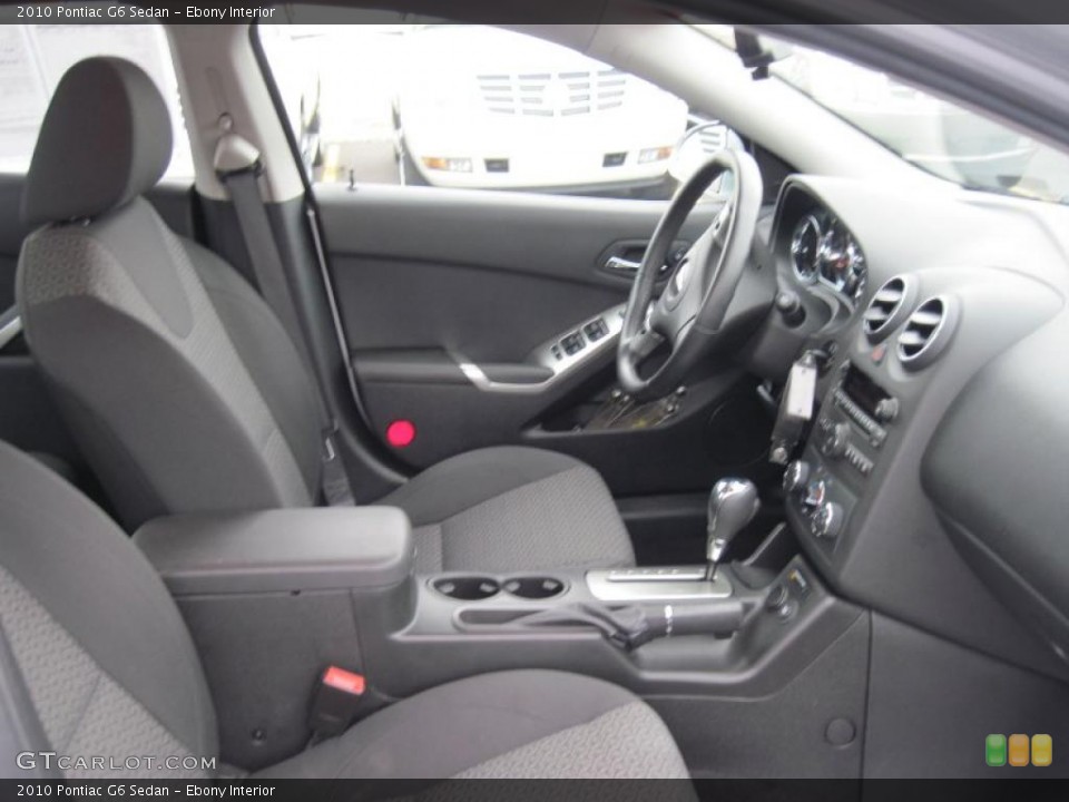 Ebony Interior Photo for the 2010 Pontiac G6 Sedan #45459541