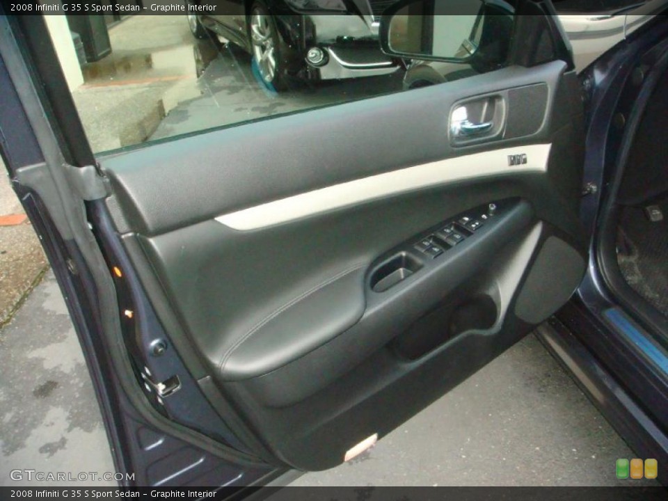 Graphite Interior Door Panel for the 2008 Infiniti G 35 S Sport Sedan #45459557