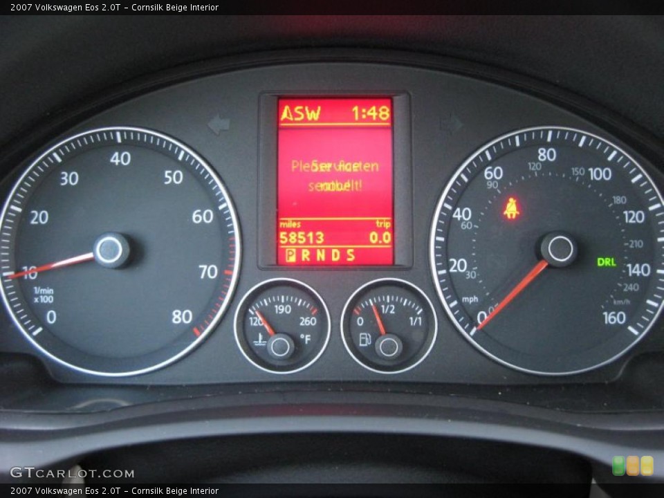 Cornsilk Beige Interior Gauges for the 2007 Volkswagen Eos 2.0T #45460706