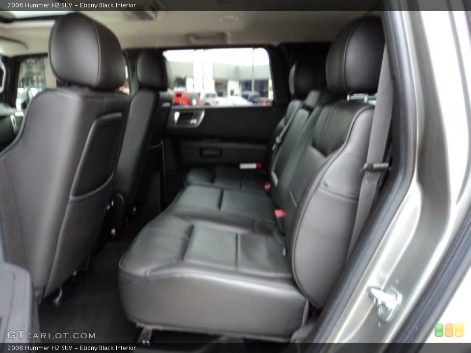 Ebony Black Interior Photo for the 2008 Hummer H2 SUV #45461822
