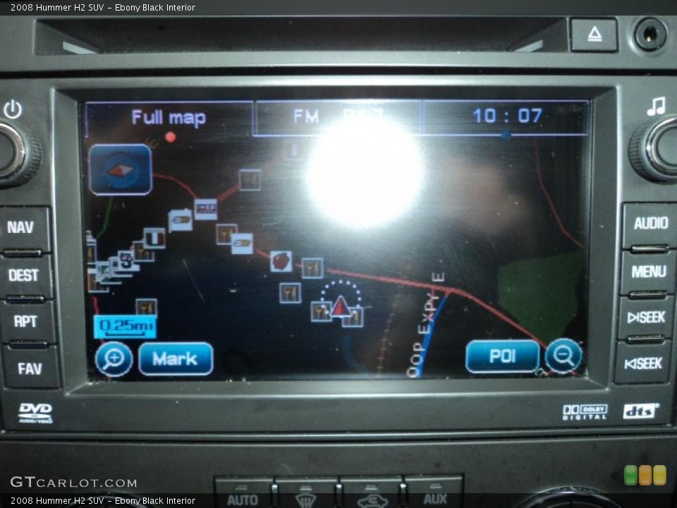 Ebony Black Interior Navigation for the 2008 Hummer H2 SUV #45461850