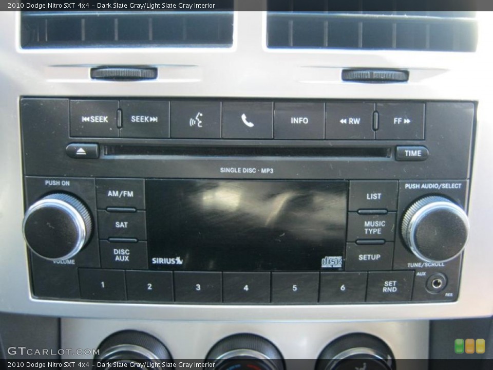 Dark Slate Gray/Light Slate Gray Interior Controls for the 2010 Dodge Nitro SXT 4x4 #45464998