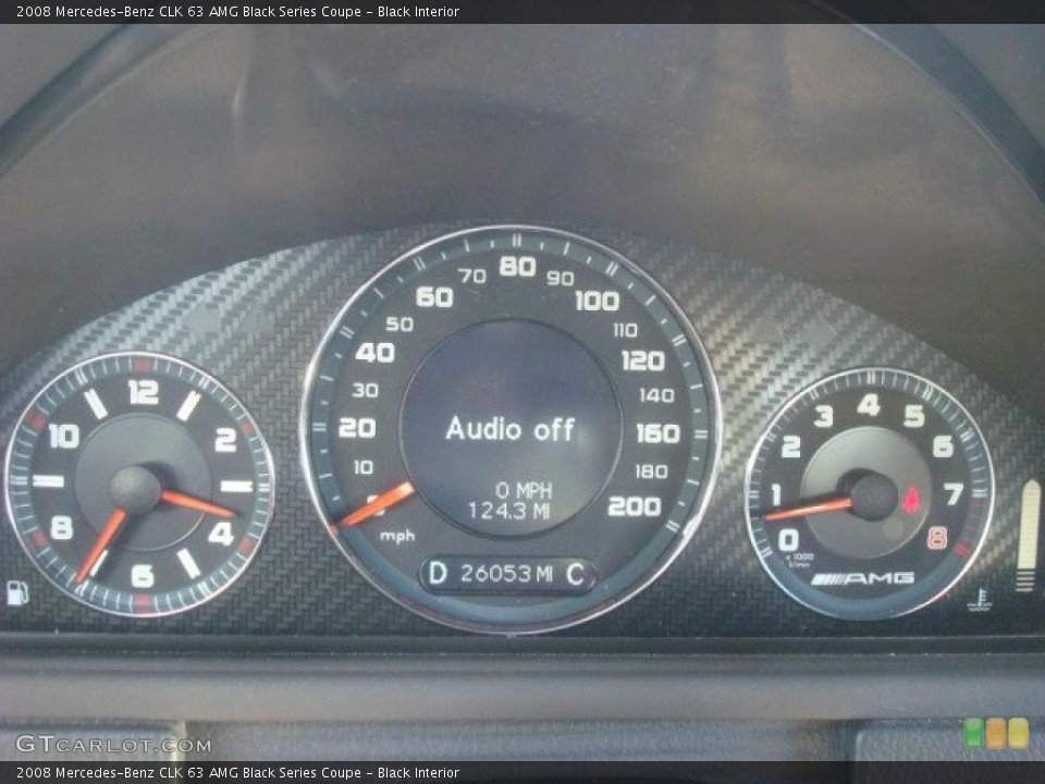 Black Interior Gauges for the 2008 Mercedes-Benz CLK 63 AMG Black Series Coupe #45465534