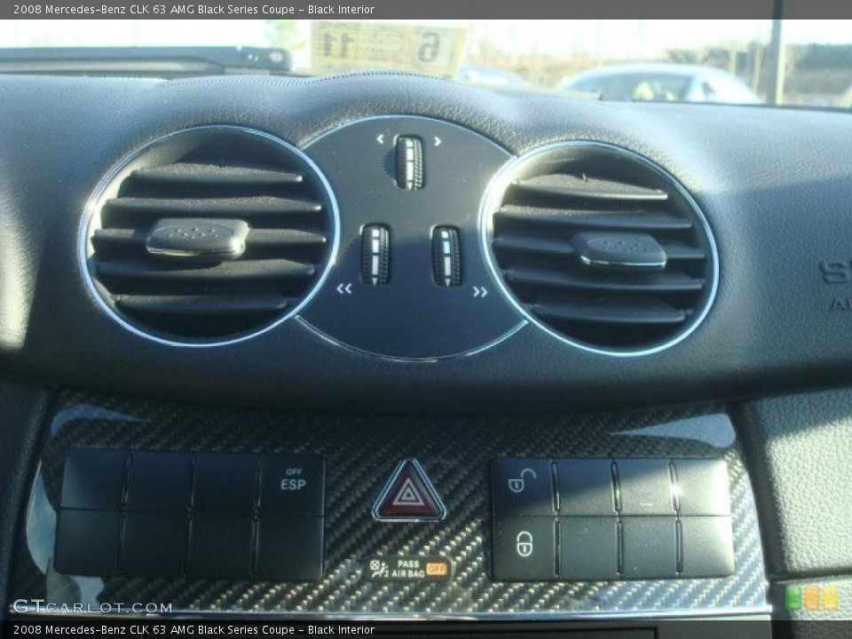 Black Interior Controls for the 2008 Mercedes-Benz CLK 63 AMG Black Series Coupe #45465542