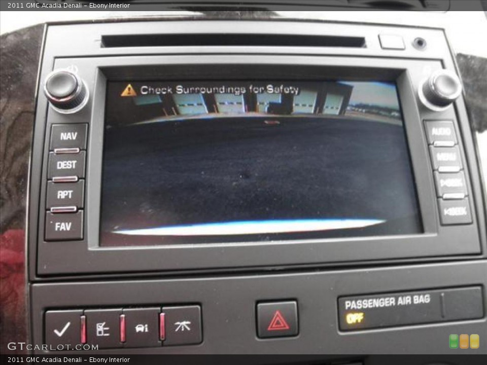 Ebony Interior Controls for the 2011 GMC Acadia Denali #45467482