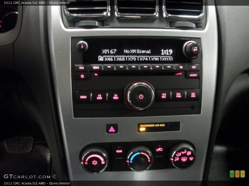 Ebony Interior Controls for the 2011 GMC Acadia SLE AWD #45468902