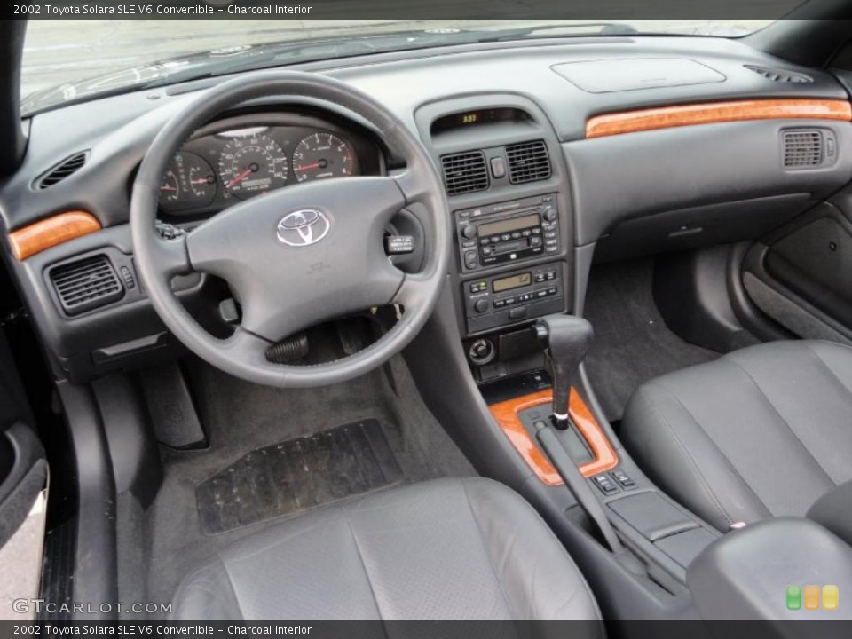 Charcoal Interior Photo for the 2002 Toyota Solara SLE V6 Convertible #45468990