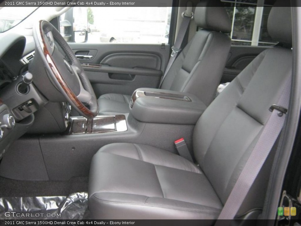Ebony Interior Photo for the 2011 GMC Sierra 3500HD Denali Crew Cab 4x4 Dually #45470824