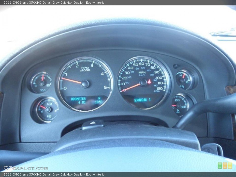 Ebony Interior Gauges for the 2011 GMC Sierra 3500HD Denali Crew Cab 4x4 Dually #45474160