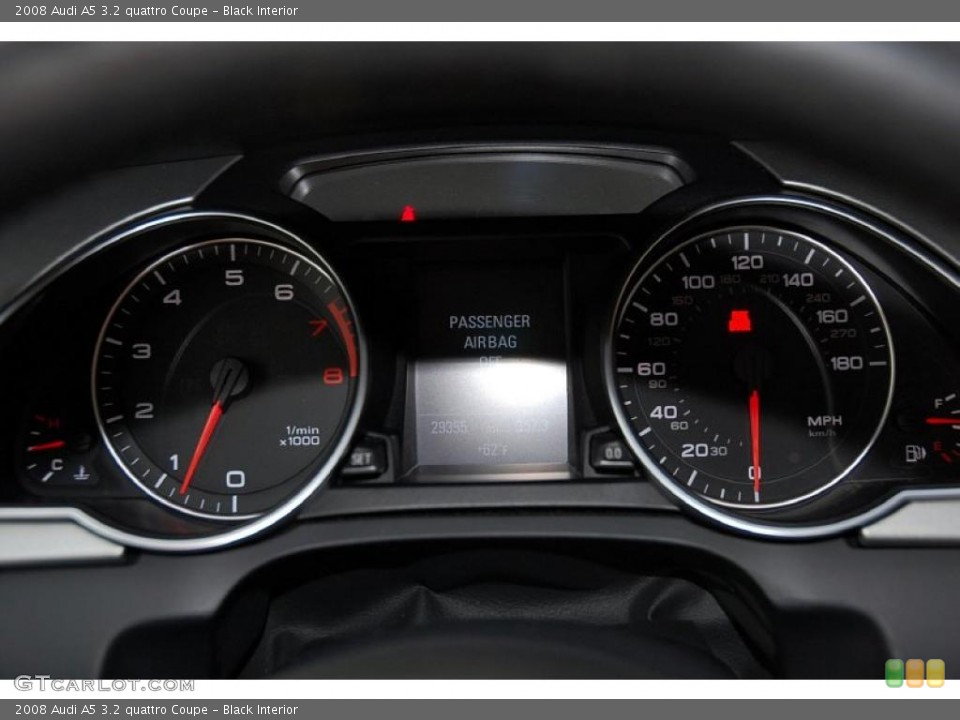 Black Interior Gauges for the 2008 Audi A5 3.2 quattro Coupe #45474428