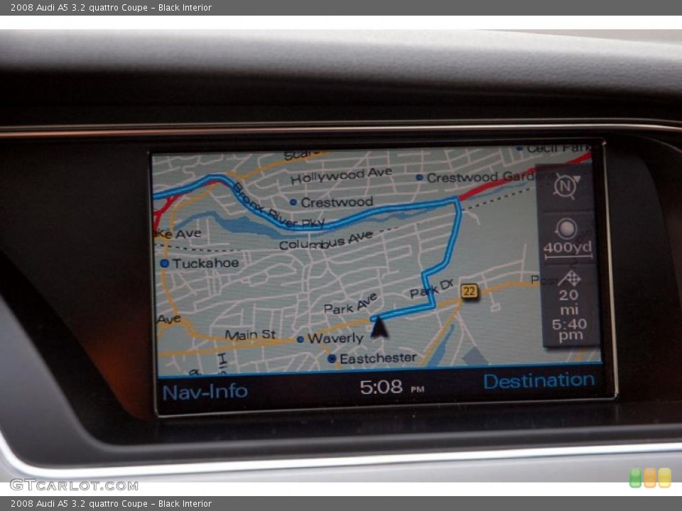 Black Interior Navigation for the 2008 Audi A5 3.2 quattro Coupe #45474444