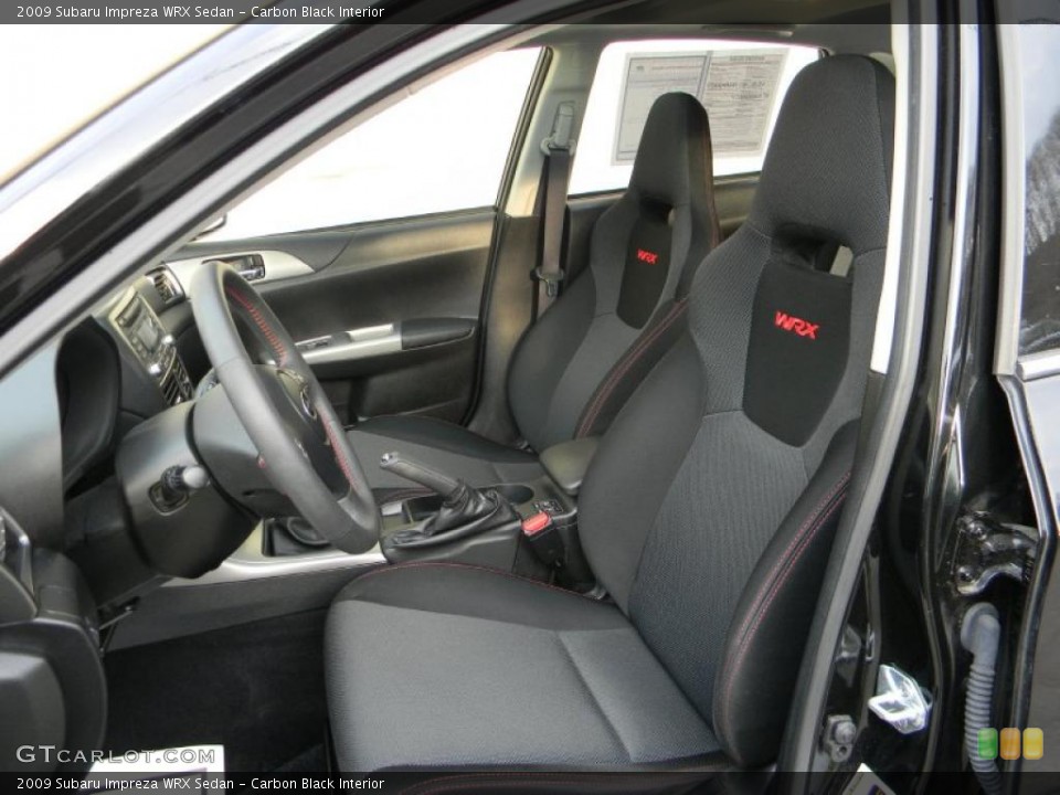 Carbon Black Interior Photo for the 2009 Subaru Impreza WRX Sedan #45476210