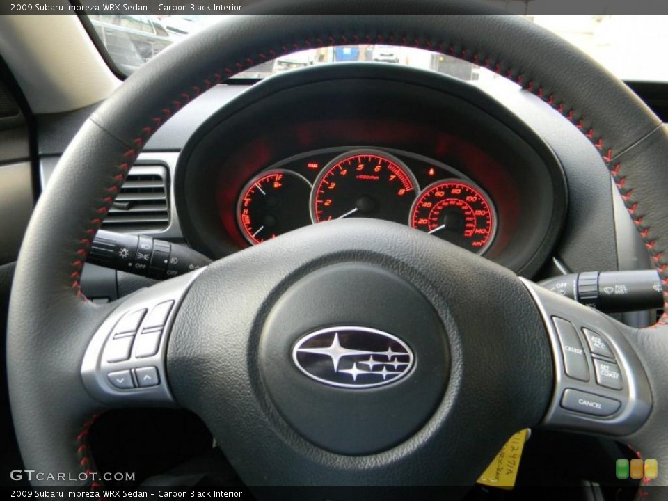 Carbon Black Interior Steering Wheel for the 2009 Subaru Impreza WRX Sedan #45476350