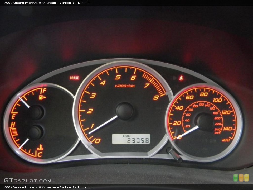 Carbon Black Interior Gauges for the 2009 Subaru Impreza WRX Sedan #45476358
