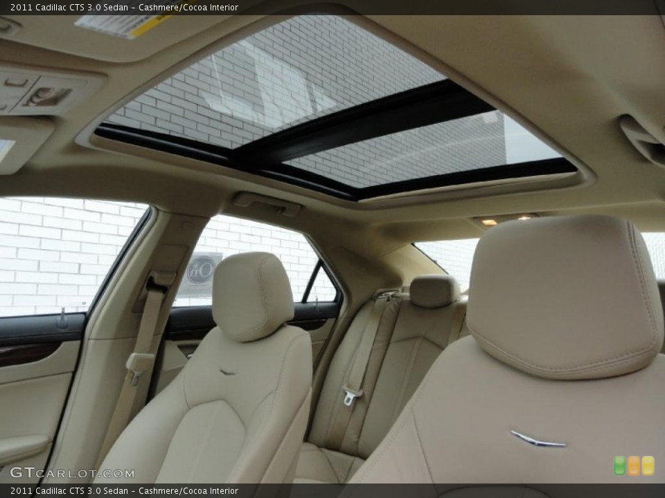 Cashmere/Cocoa Interior Sunroof for the 2011 Cadillac CTS 3.0 Sedan #45476542