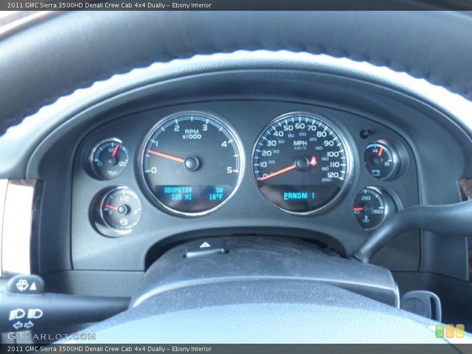 Ebony Interior Gauges for the 2011 GMC Sierra 3500HD Denali Crew Cab 4x4 Dually #45476750