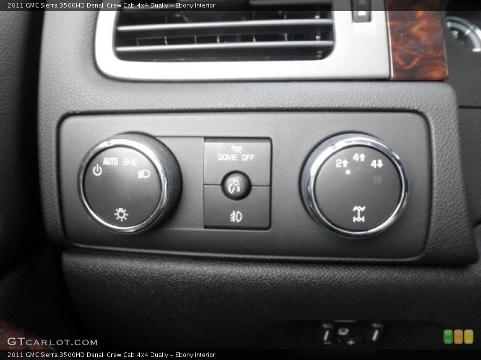 Ebony Interior Controls for the 2011 GMC Sierra 3500HD Denali Crew Cab 4x4 Dually #45476758