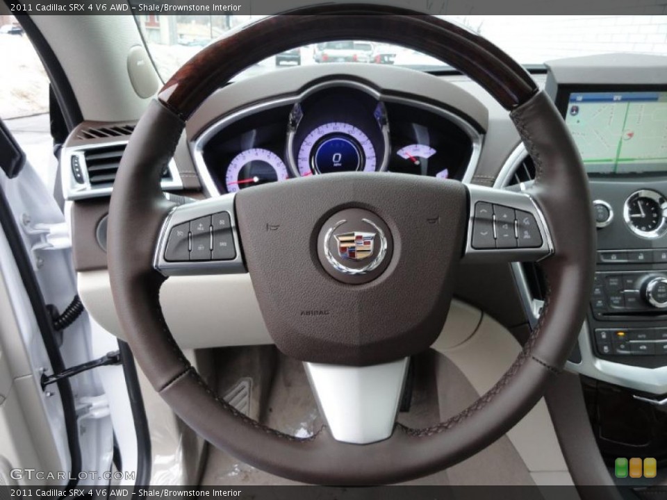 Shale/Brownstone Interior Steering Wheel for the 2011 Cadillac SRX 4 V6 AWD #45476806