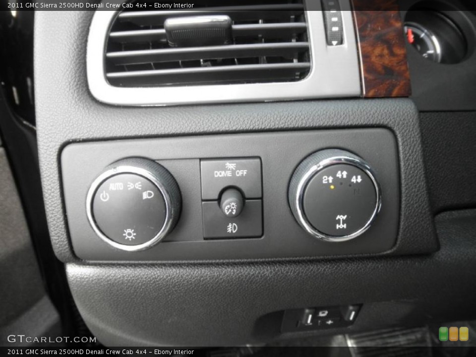 Ebony Interior Controls for the 2011 GMC Sierra 2500HD Denali Crew Cab 4x4 #45477830