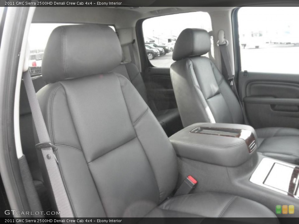 Ebony Interior Photo for the 2011 GMC Sierra 2500HD Denali Crew Cab 4x4 #45477922