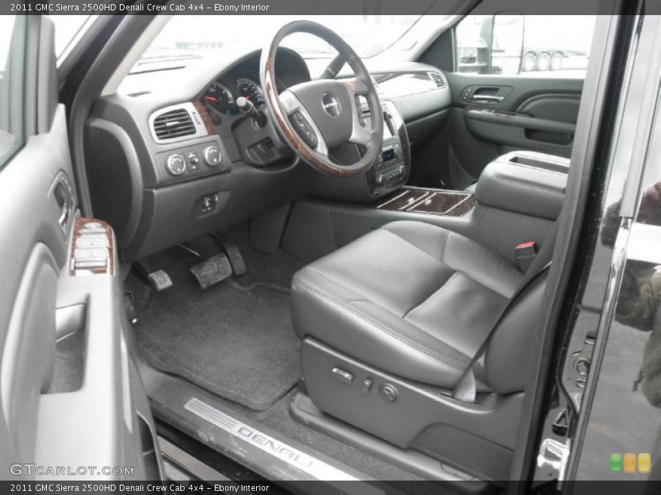 Ebony Interior Photo for the 2011 GMC Sierra 2500HD Denali Crew Cab 4x4 #45478011