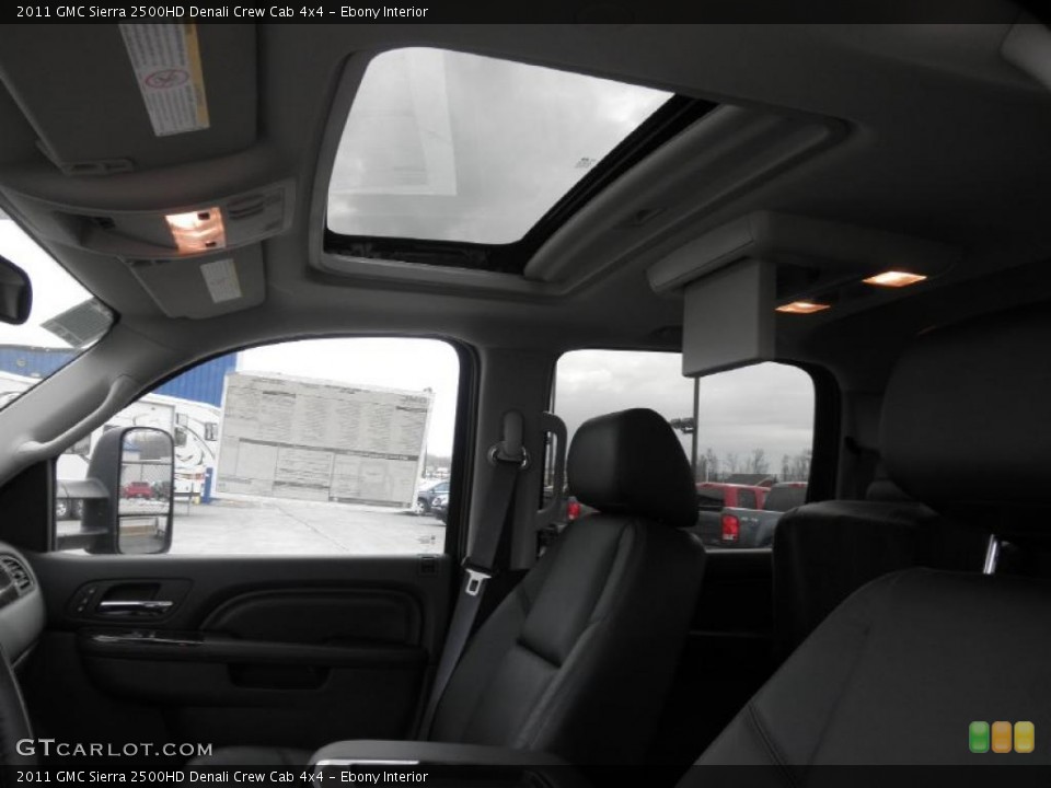 Ebony Interior Sunroof for the 2011 GMC Sierra 2500HD Denali Crew Cab 4x4 #45478111