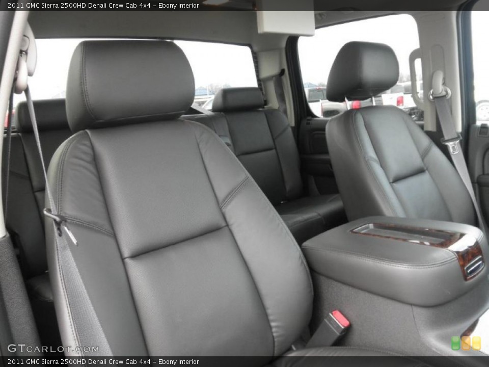 Ebony Interior Photo for the 2011 GMC Sierra 2500HD Denali Crew Cab 4x4 #45478234