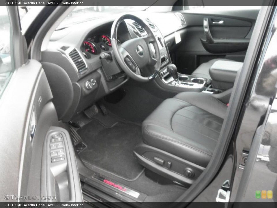 Ebony Interior Photo for the 2011 GMC Acadia Denali AWD #45479119