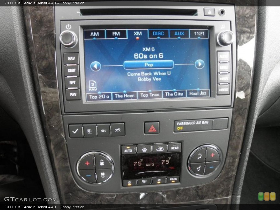 Ebony Interior Controls for the 2011 GMC Acadia Denali AWD #45479127