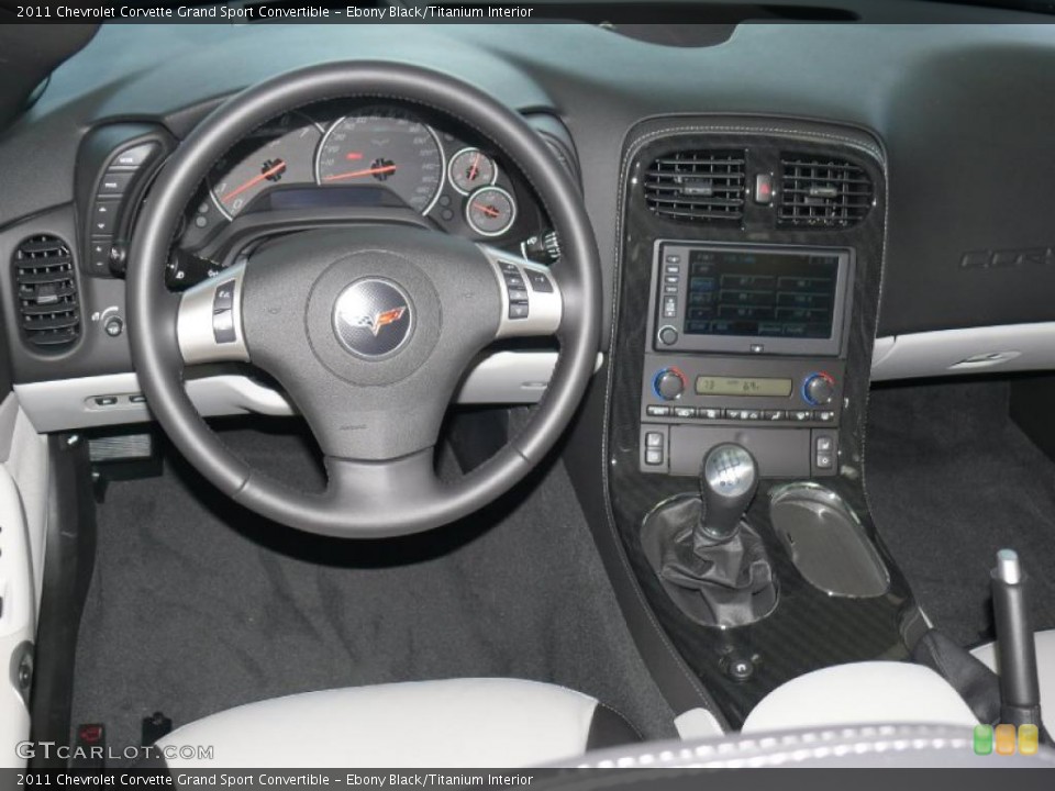 Ebony Black/Titanium Interior Dashboard for the 2011 Chevrolet Corvette Grand Sport Convertible #45479914