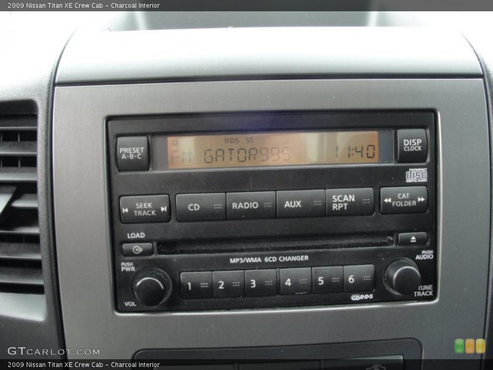 Charcoal Interior Controls for the 2009 Nissan Titan XE Crew Cab #45480869